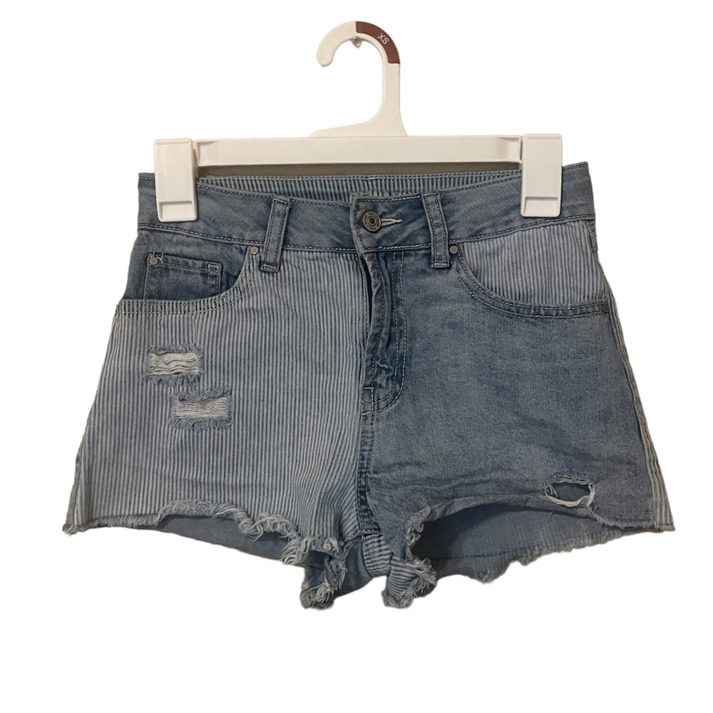 blue jean shorts